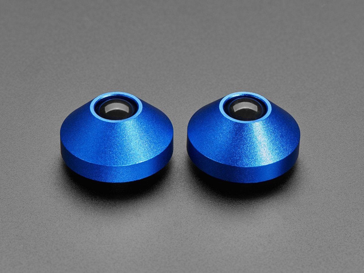 Blue Anodized Aluminum Bumper Feet - Pack of 2 by The Pi Hut - The Pi Hut