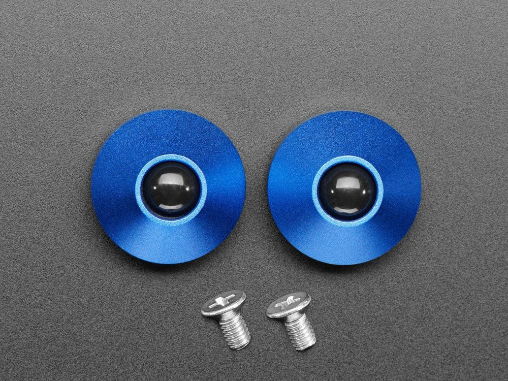 Blue Anodized Aluminum Bumper Feet - Pack of 2 by The Pi Hut - The Pi Hut