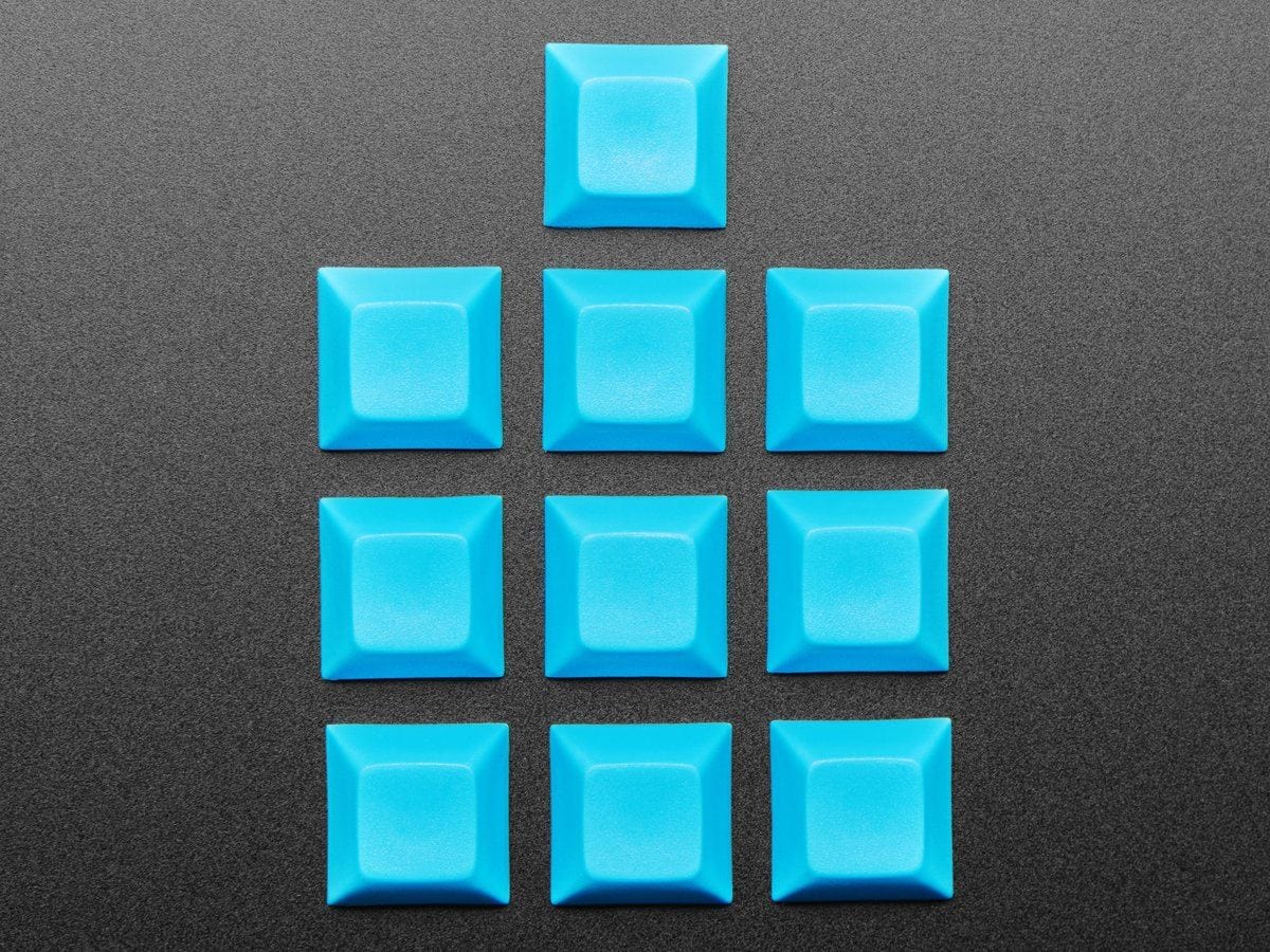 Blue DSA Keycaps for MX Compatible Switches - 10 pack - The Pi Hut