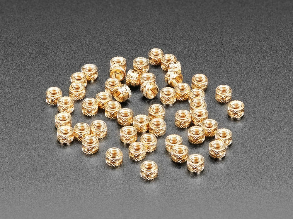 Brass Heat-Set Inserts for Plastic - M3 x 3mm - 50 pack - The Pi Hut