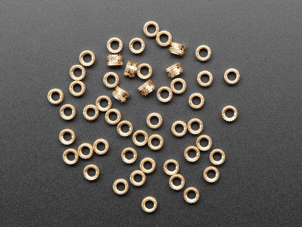 Brass Heat-Set Inserts for Plastic - M3 x 3mm - 50 pack by The Pi Hut - The Pi Hut