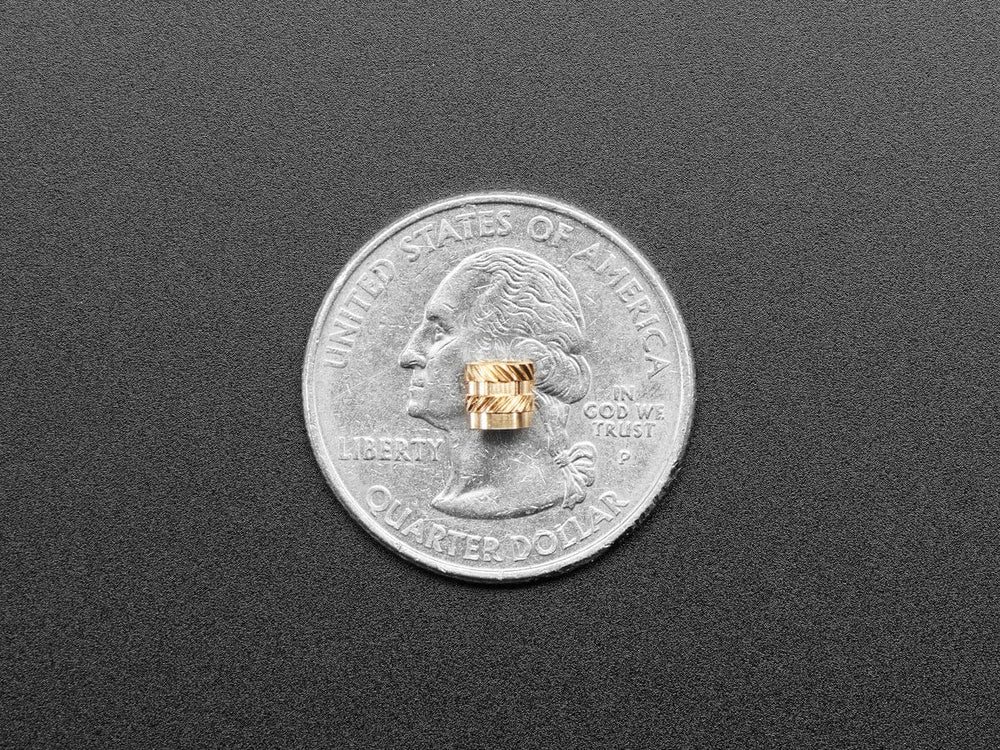 Brass Heat-Set Inserts for Plastic - M3 x 4mm - 50 pack by The Pi Hut - The Pi Hut