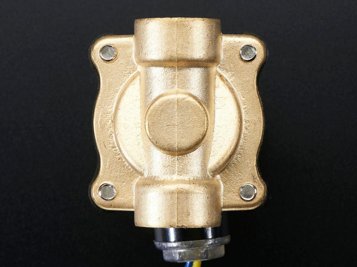 Brass Liquid Solenoid Valve - 12V - 1/2 NPS by The Pi Hut - The Pi Hut