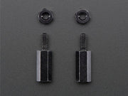 Brass M2.5 Standoffs for Pi HATs - Black Plated - Pack of 2 - The Pi Hut
