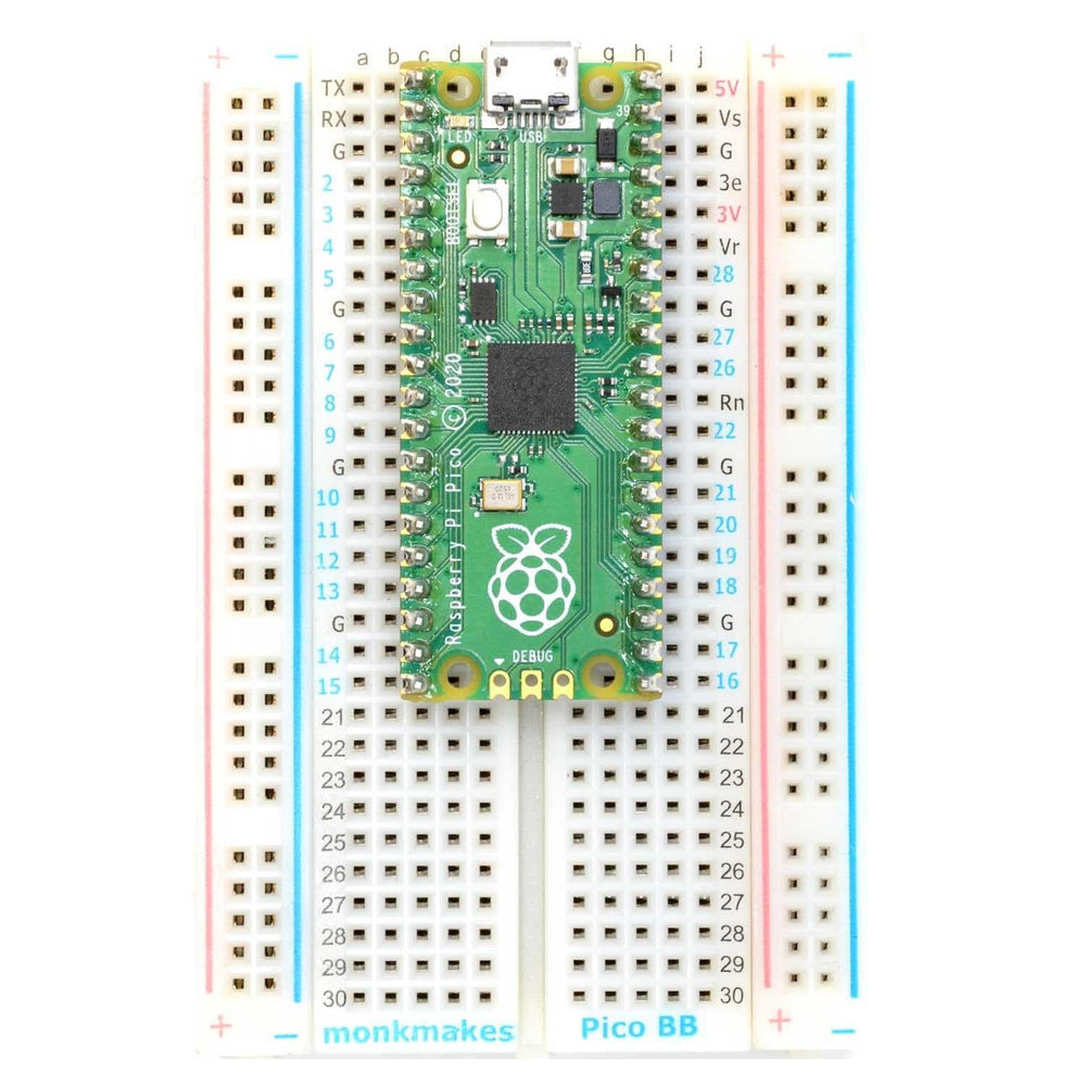 Breadboard for Pico by Monk Makes - The Pi Hut