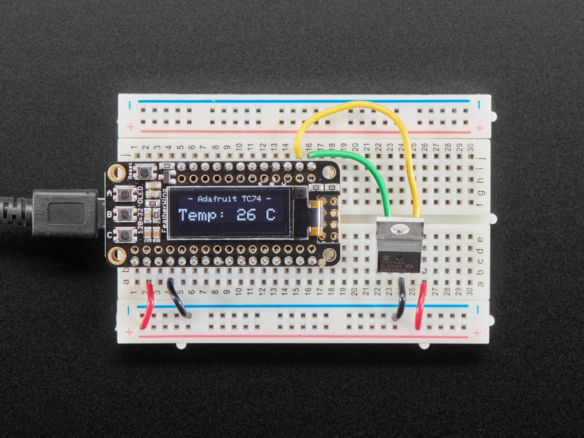 Breadboard Friendly I2C Temperature Sensor - TC74A0 (TC74A0-5.0VAT) by The Pi Hut - The Pi Hut