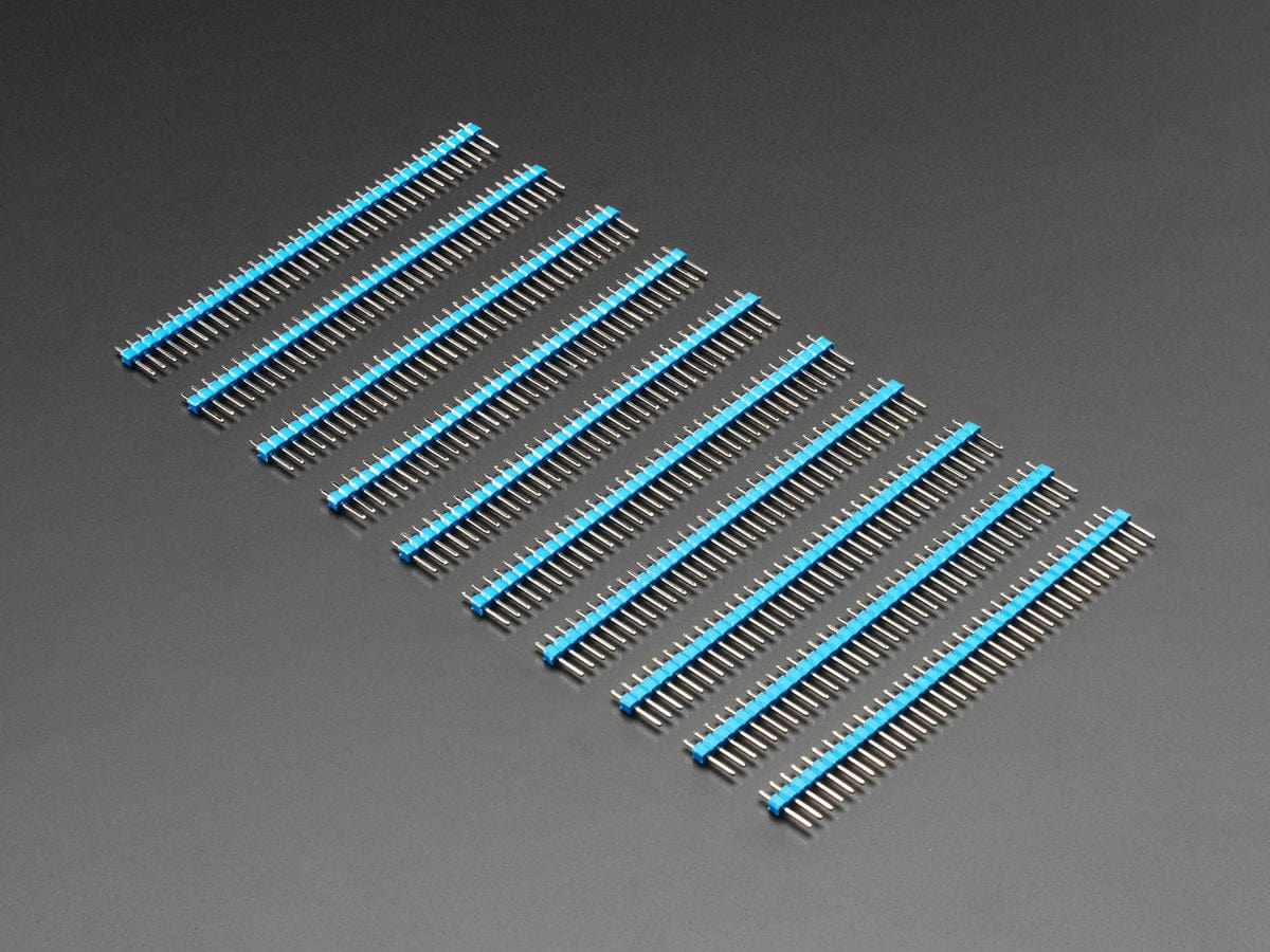 Break-away 0.1" 36-pin strip male header - Blue - 10 pack by The Pi Hut - The Pi Hut