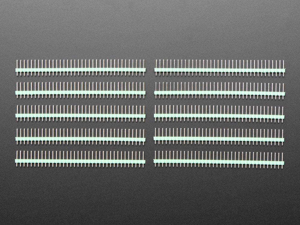 Break-away 0.1" 36-pin strip male header - Green - 10 pack by The Pi Hut - The Pi Hut
