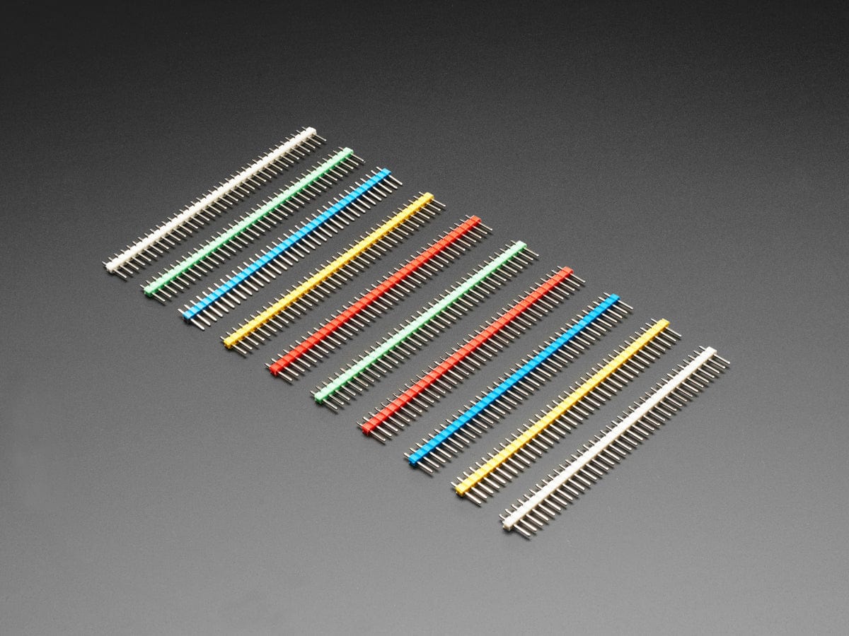 Break-away 0.1" 36-pin strip male header - Rainbow Combo 10 Pack by The Pi Hut - The Pi Hut