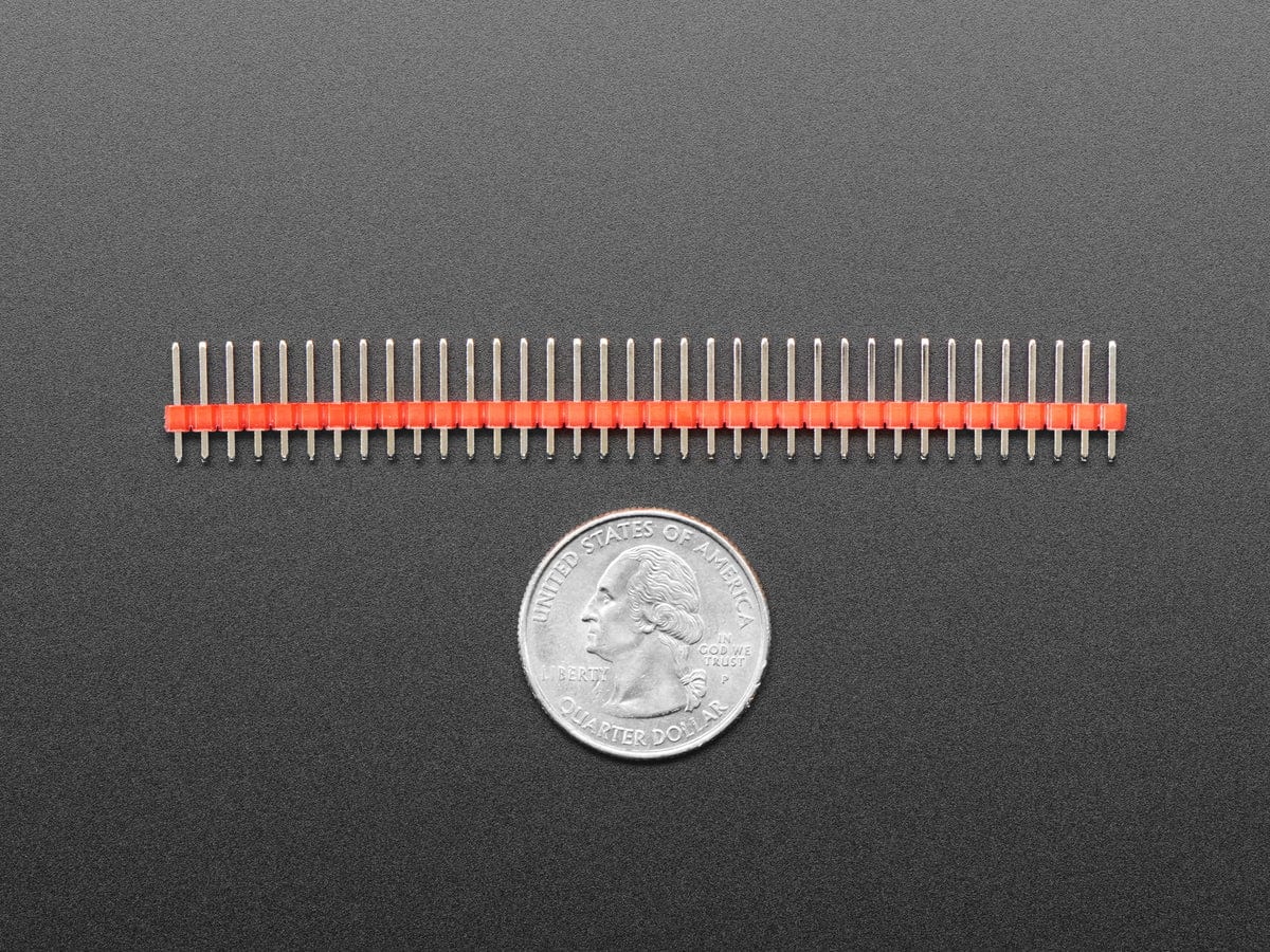 Break-away 0.1" 36-pin strip male header - Red - 10 pack by The Pi Hut - The Pi Hut