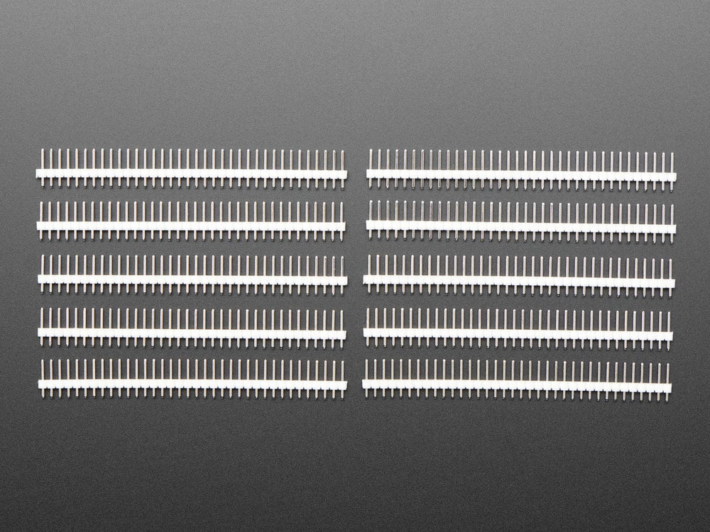 Break-away 0.1" 36-pin strip male header - White - 10 pack by The Pi Hut - The Pi Hut