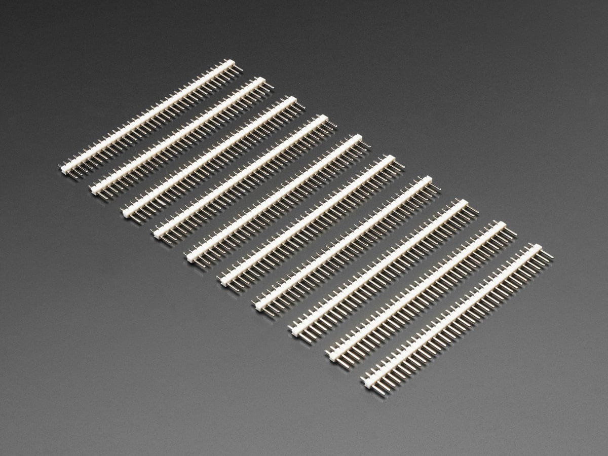 Break-away 0.1" 36-pin strip male header - White - 10 pack by The Pi Hut - The Pi Hut