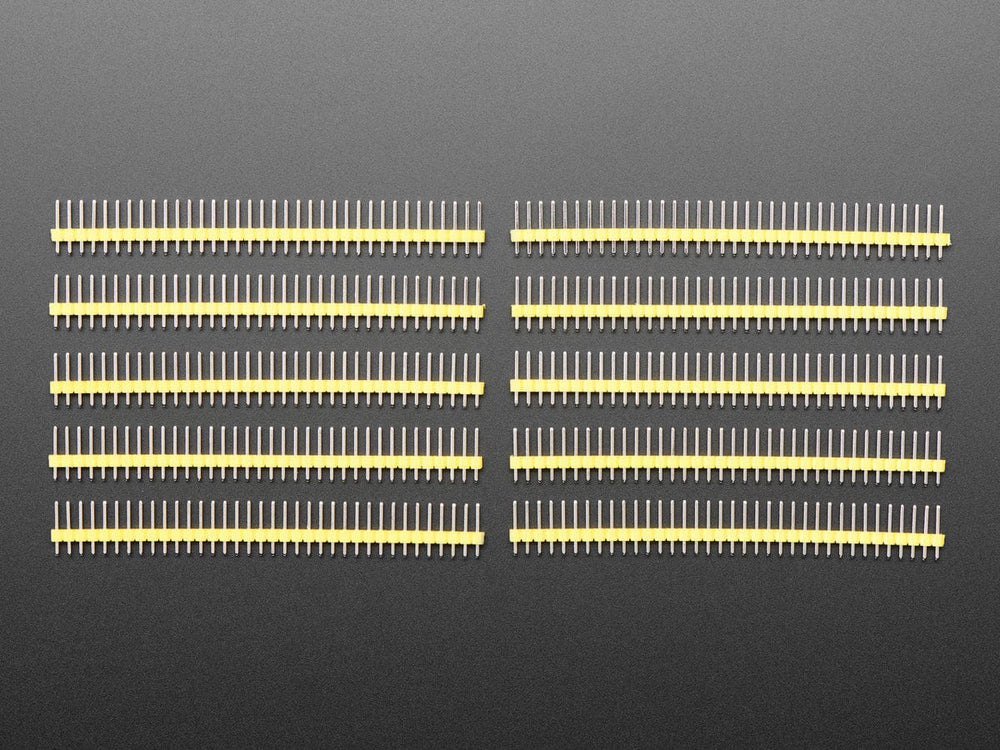 Break-away 0.1" 36-pin strip male header - Yellow - 10 pack by The Pi Hut - The Pi Hut