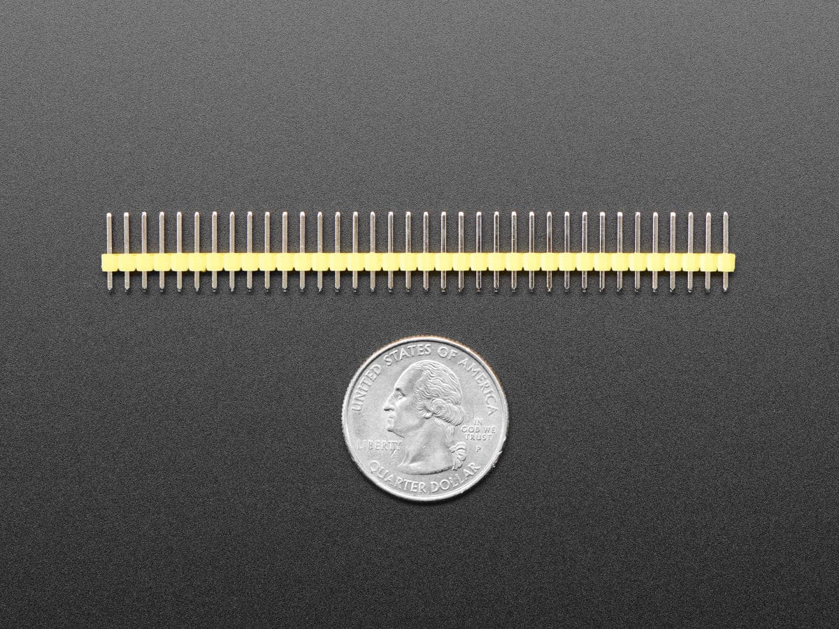 Break-away 0.1" 36-pin strip male header - Yellow - 10 pack by The Pi Hut - The Pi Hut