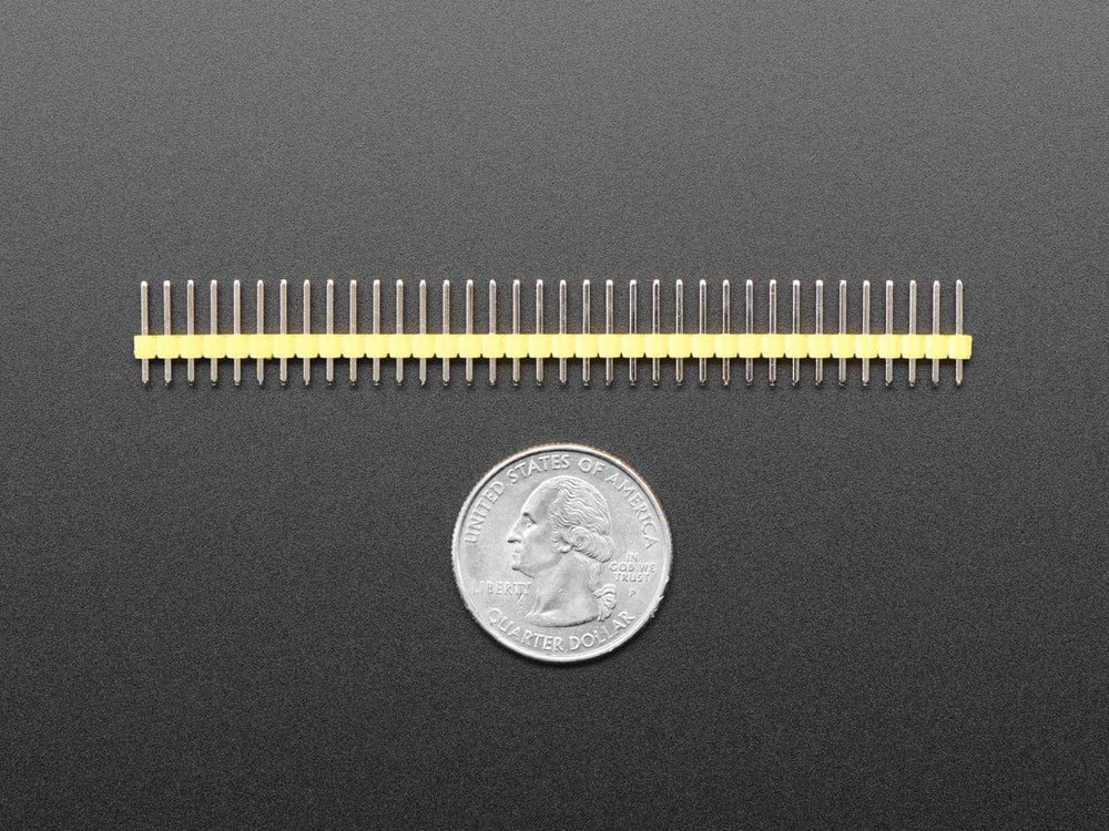 Break-away 0.1" 36-pin strip male header - Yellow - 10 pack by The Pi Hut - The Pi Hut