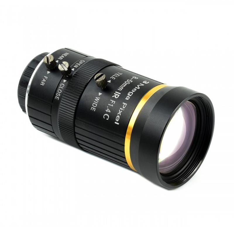 C-Mount 8-50mm Zoom Lense for Raspberry Pi HQ Camera by Waveshare - The Pi Hut