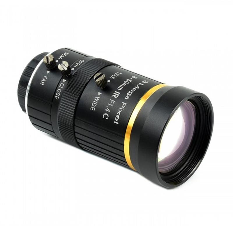 C-Mount 8-50mm Zoom Lense for Raspberry Pi HQ Camera - The Pi Hut