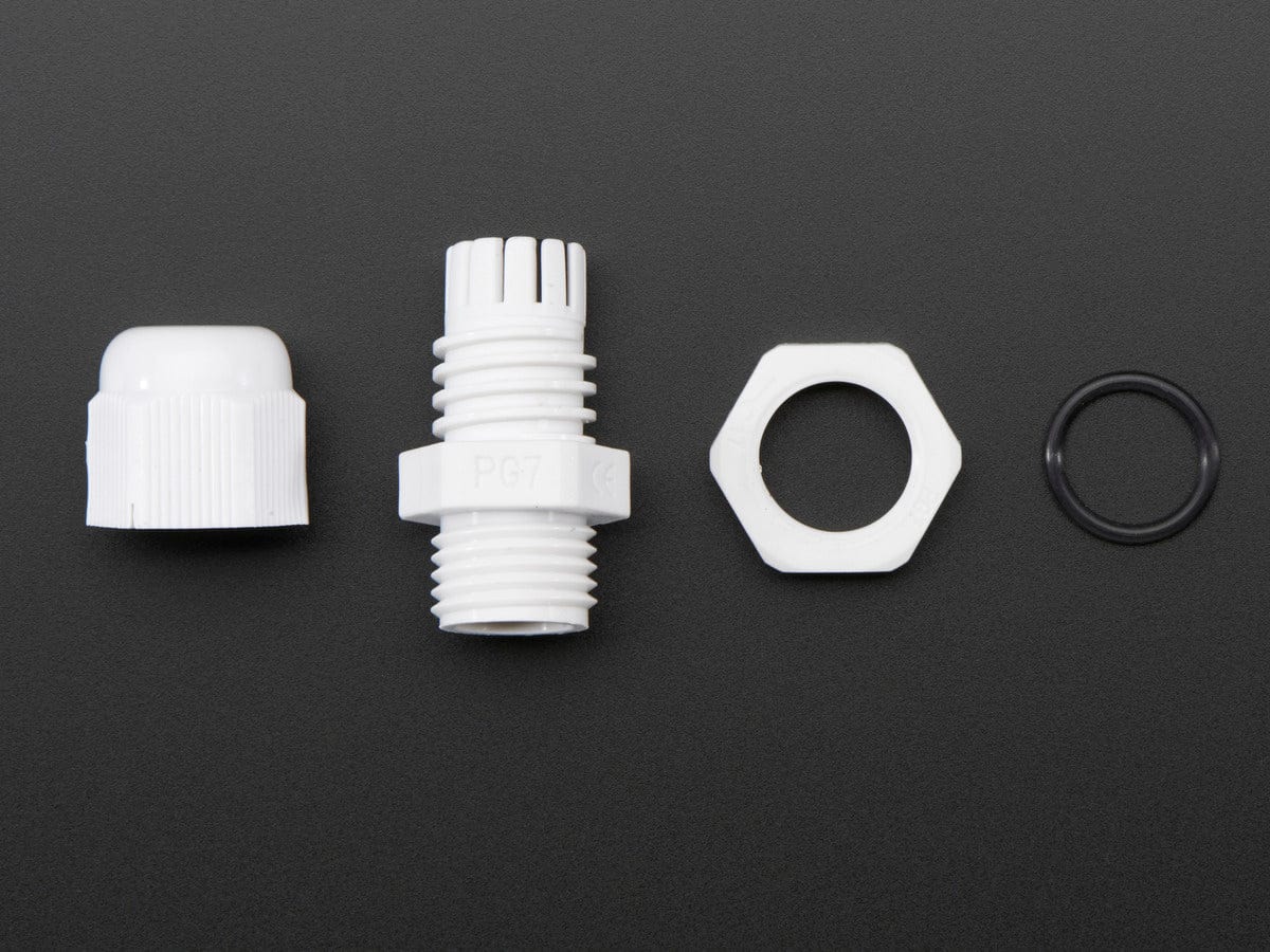 Cable Gland PG-7 size - 0.118" to 0.169" Cable Diameter (PG-7) by The Pi Hut - The Pi Hut