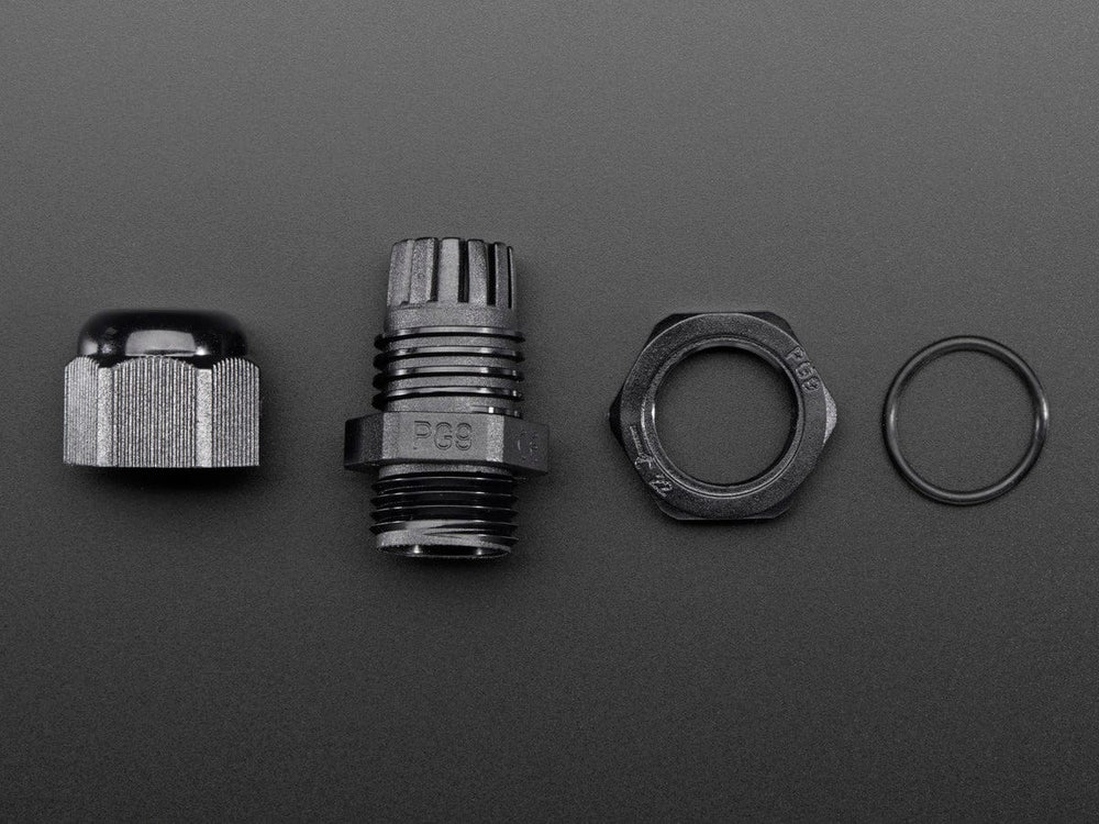 Cable Gland PG-9 size - 0.158" to 0.252" Cable Diameter (PG-9) by The Pi Hut - The Pi Hut