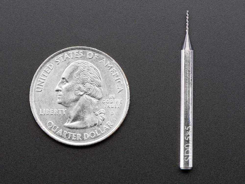 Carbide Square End Mill - 1/8" Shaft - 0.5mm Diameter by The Pi Hut - The Pi Hut