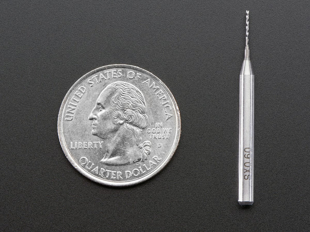 Carbide Square End Mill - 1/8" Shaft - 0.6mm Diameter by The Pi Hut - The Pi Hut