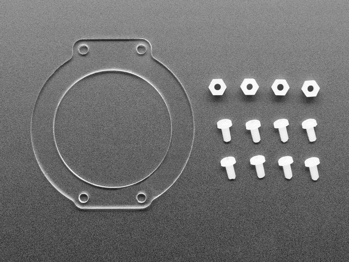 Clear Acrylic Lens Holder + Hardware Kit for HalloWing by Adafruit - The Pi Hut
