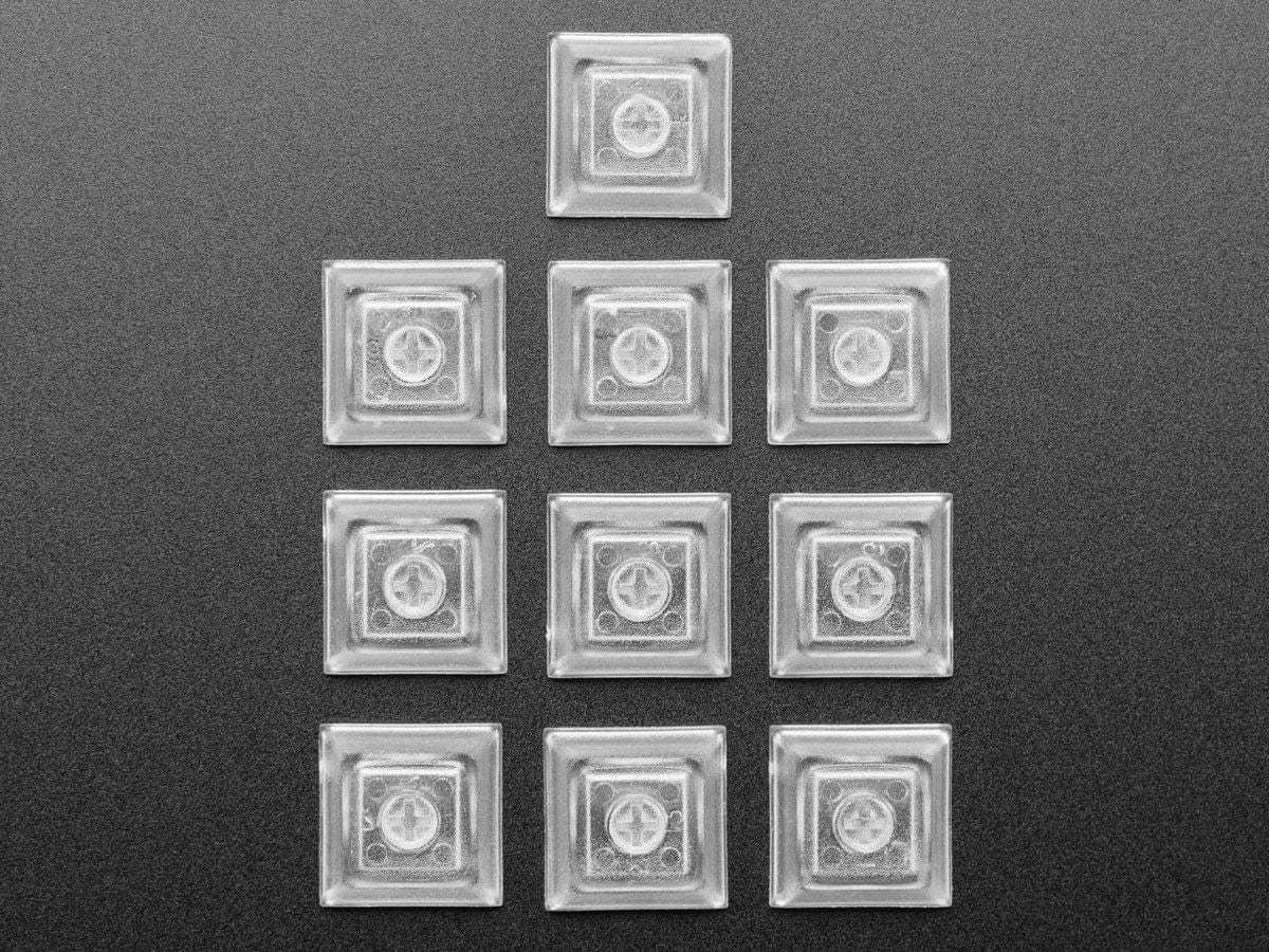 Clear DSA Keycaps for MX Compatible Switches - 10 pack by The Pi Hut - The Pi Hut
