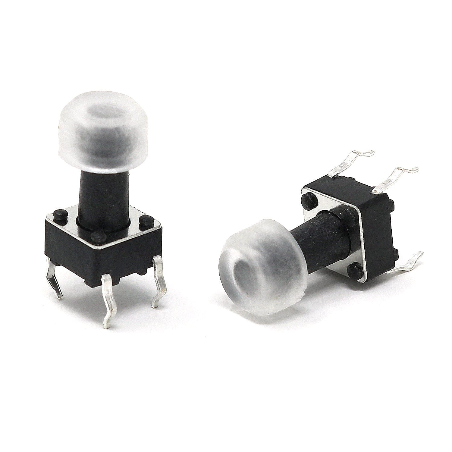 Clear Soft Caps for Tactile Buttons (10-pack) by The Pi Hut - The Pi Hut