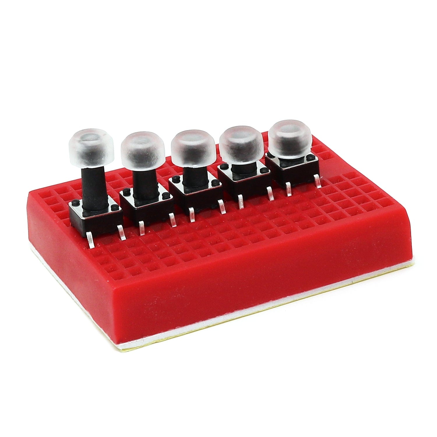 Clear Soft Caps for Tactile Buttons (10-pack) by The Pi Hut - The Pi Hut