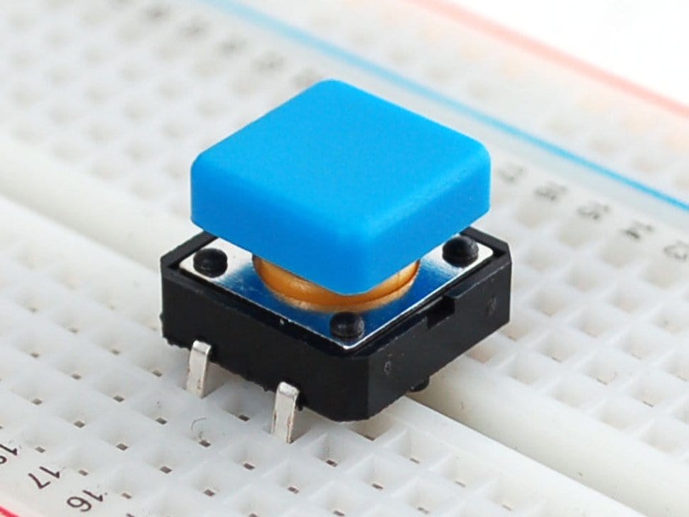Colorful 12mm Square Tactile Button Switch Assortment - 15 pack by The Pi Hut - The Pi Hut