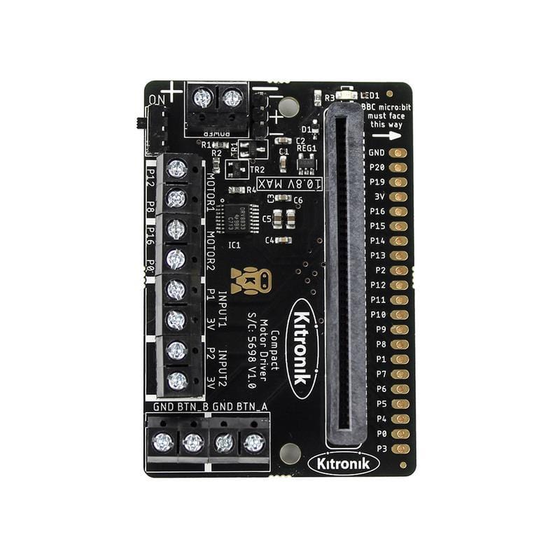 Compact Motor Driver Board for the BBC micro:bit by Kitronik - The Pi Hut