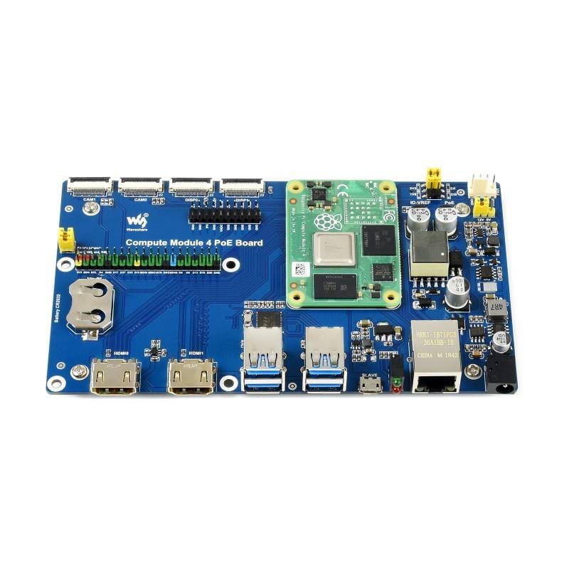 Compute Module 4 IO Board with PoE by Waveshare - The Pi Hut