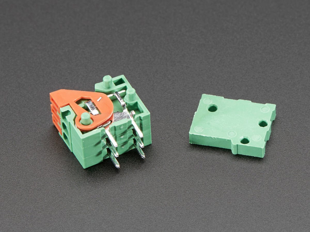 Configurable Spring Terminal Blocks - 3 Pin 0.1" Pitch R/A - x 5 by The Pi Hut - The Pi Hut