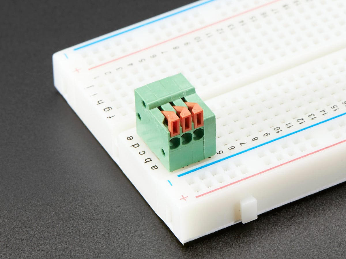 Configurable Spring Terminal Blocks - 3 Pin 0.1" Pitch R/A - x 5 by The Pi Hut - The Pi Hut