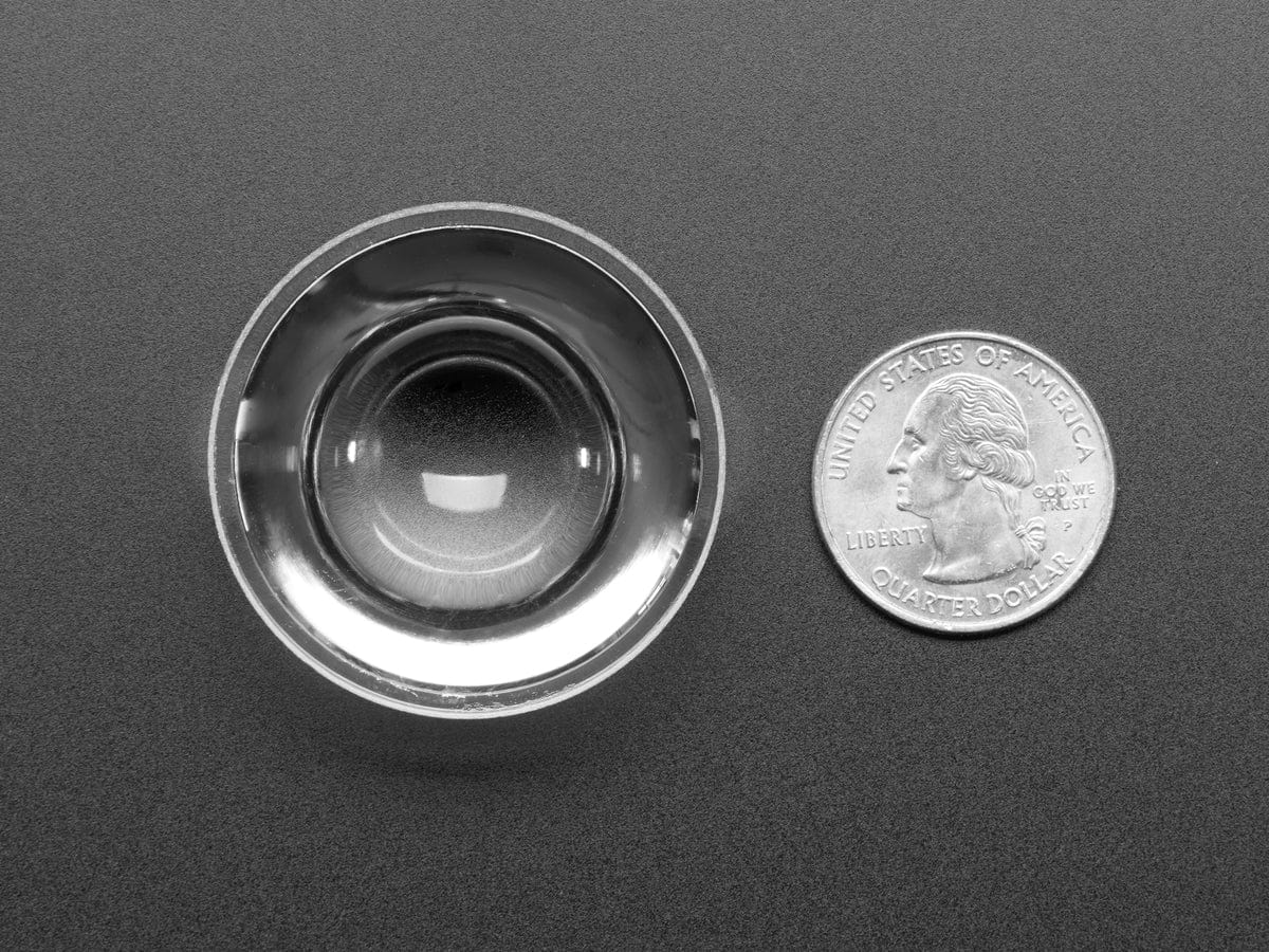 Convex Plastic Lens with Edge (40mm Diameter) by The Pi Hut - The Pi Hut
