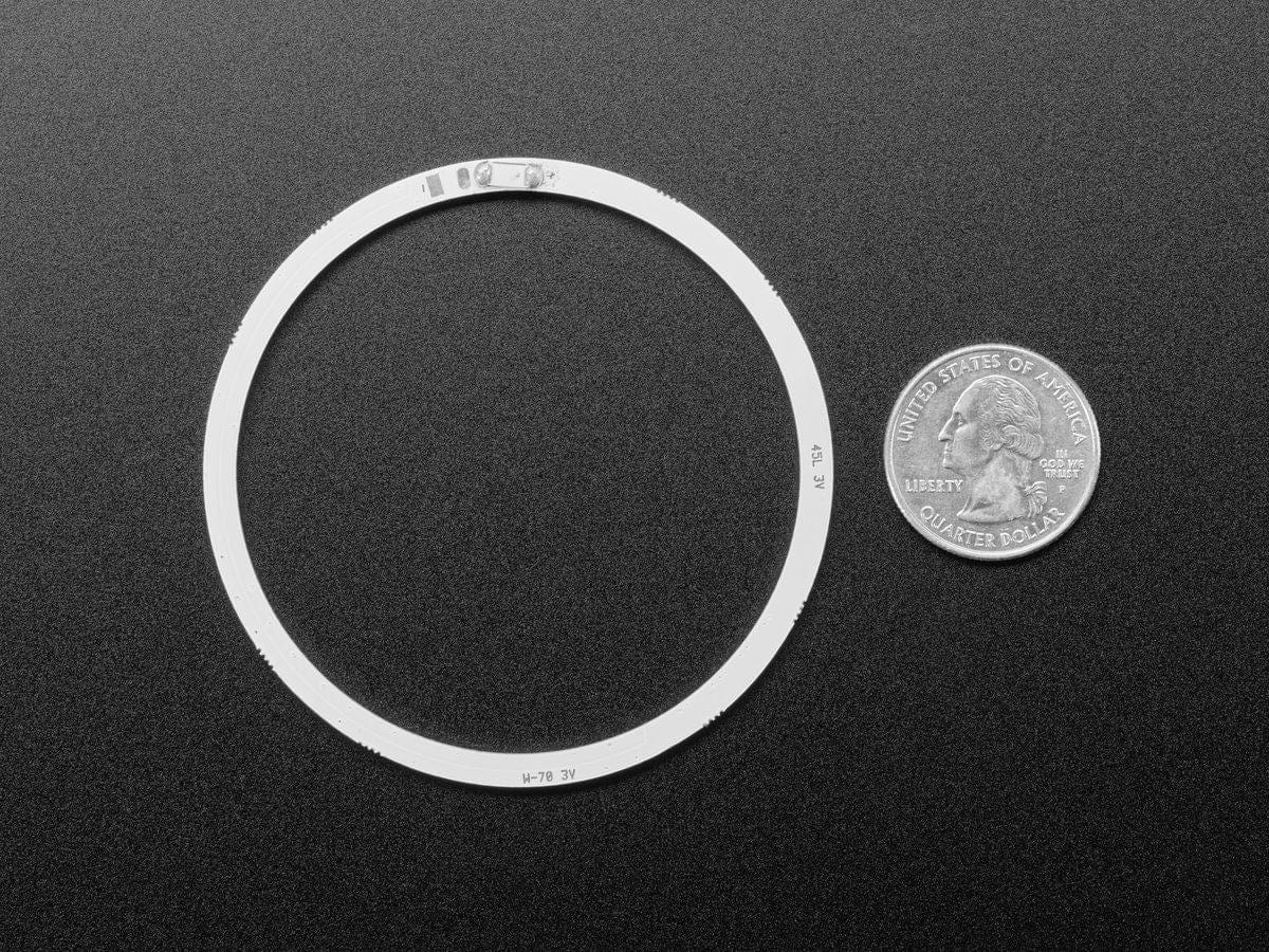 Cool White LED Ring Light PCB - 70mm Diameter - 5V Power by The Pi Hut - The Pi Hut
