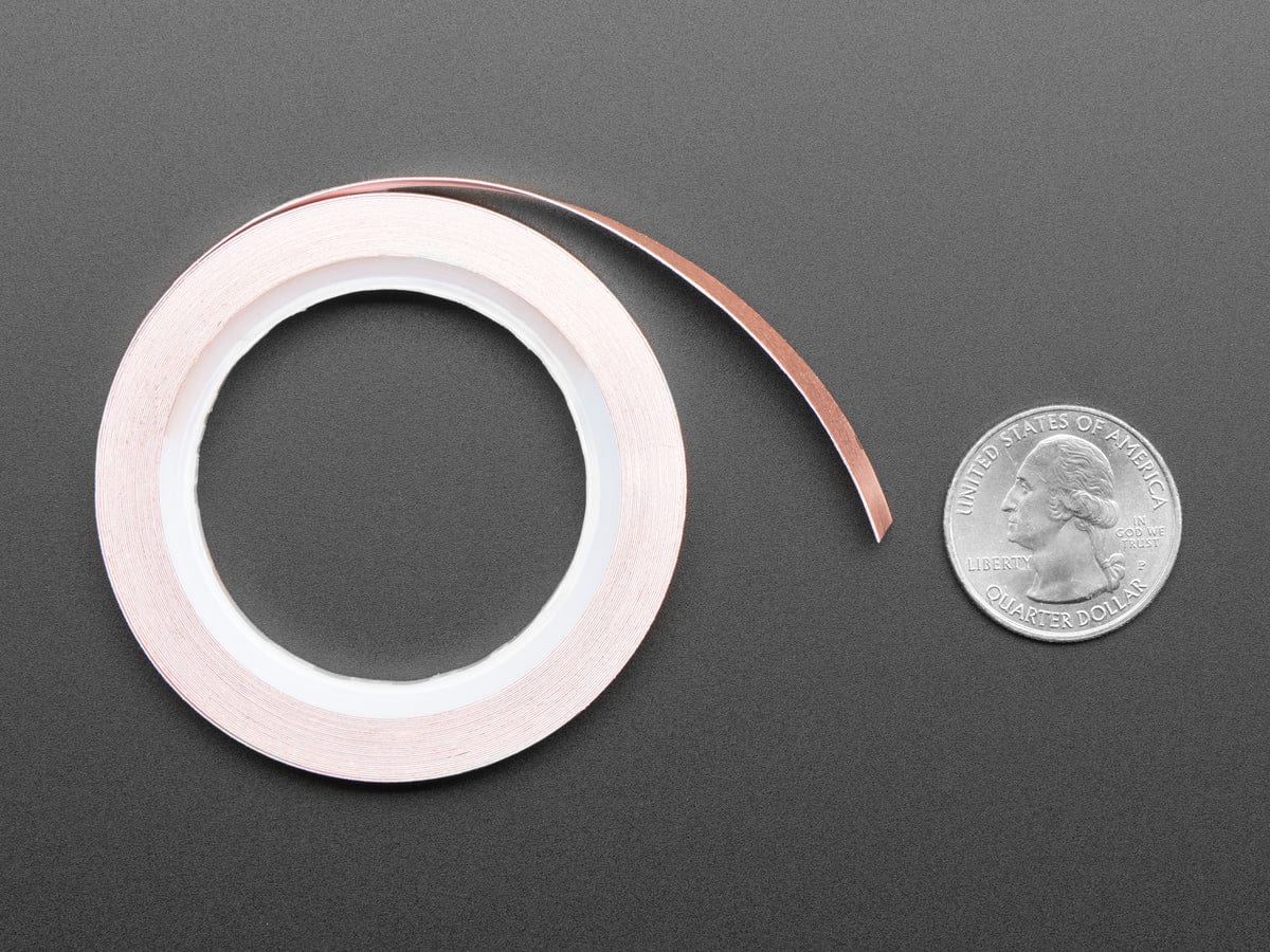 Copper Foil Tape with Conductive Adhesive - 6mm x 5 meters long by The Pi Hut - The Pi Hut