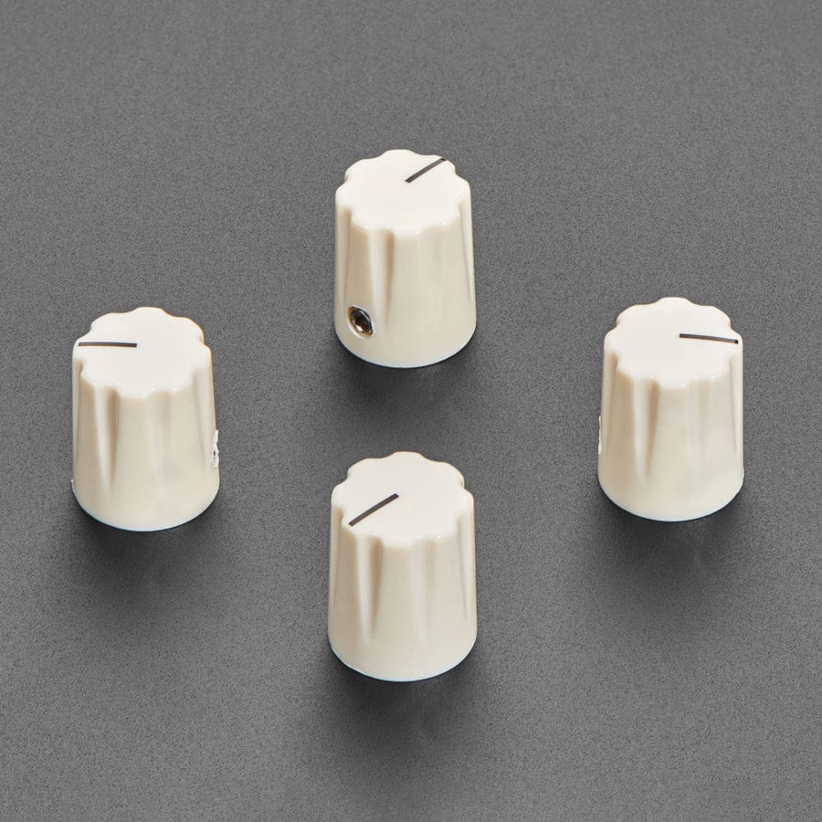 Cream Micro Potentiometer Knob - 4 pack by The Pi Hut - The Pi Hut