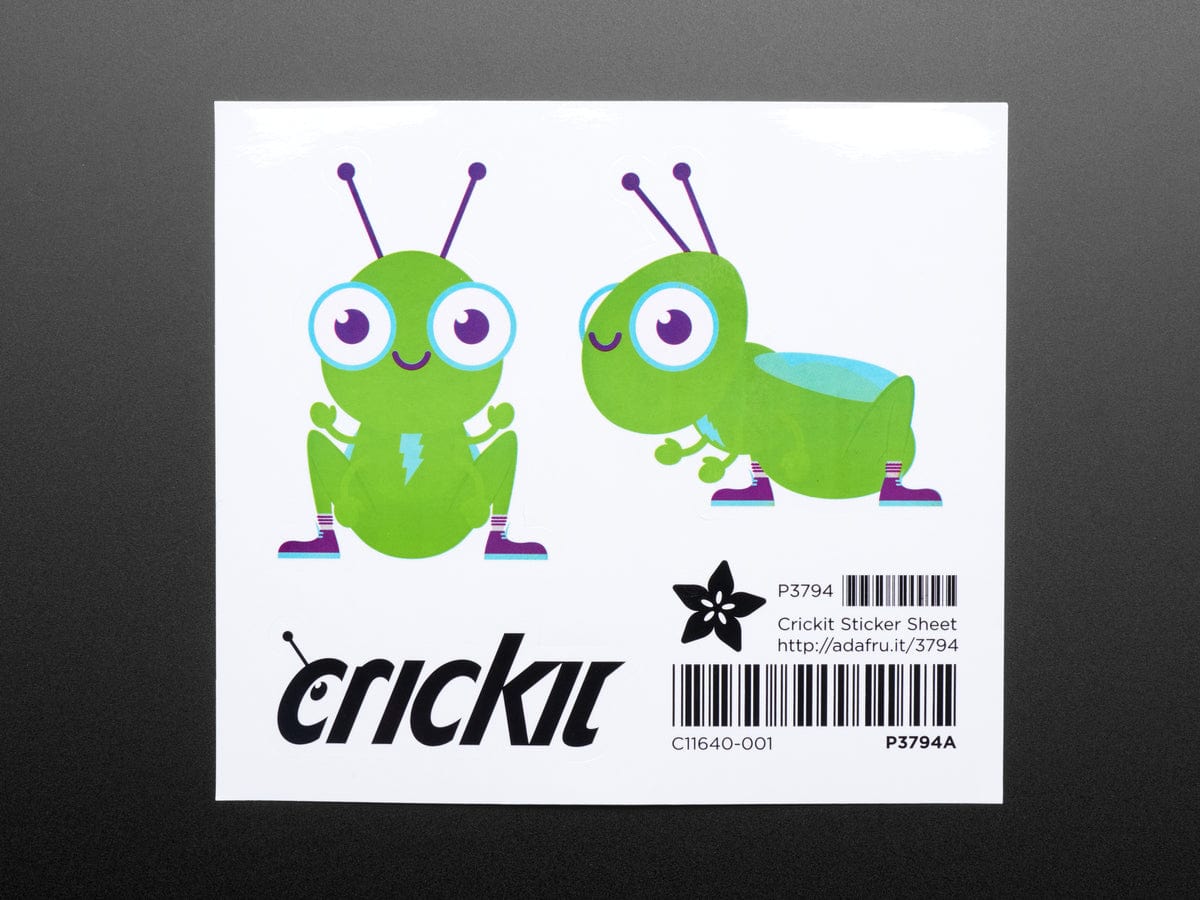 Crickit Sticker Sheet by Adafruit - The Pi Hut