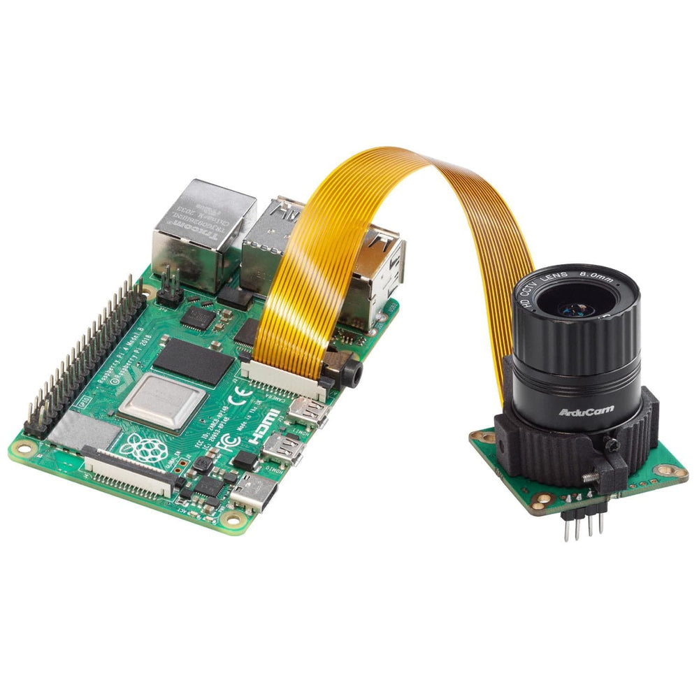 CS-Mount Lens for Raspberry Pi HQ Camera - 8mm Focal Length by Arducam - The Pi Hut
