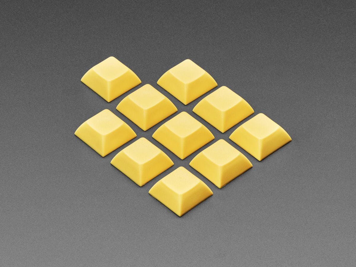 Dark Yellow DSA Keycaps for MX Compatible Switches - 10 pack by The Pi Hut - The Pi Hut