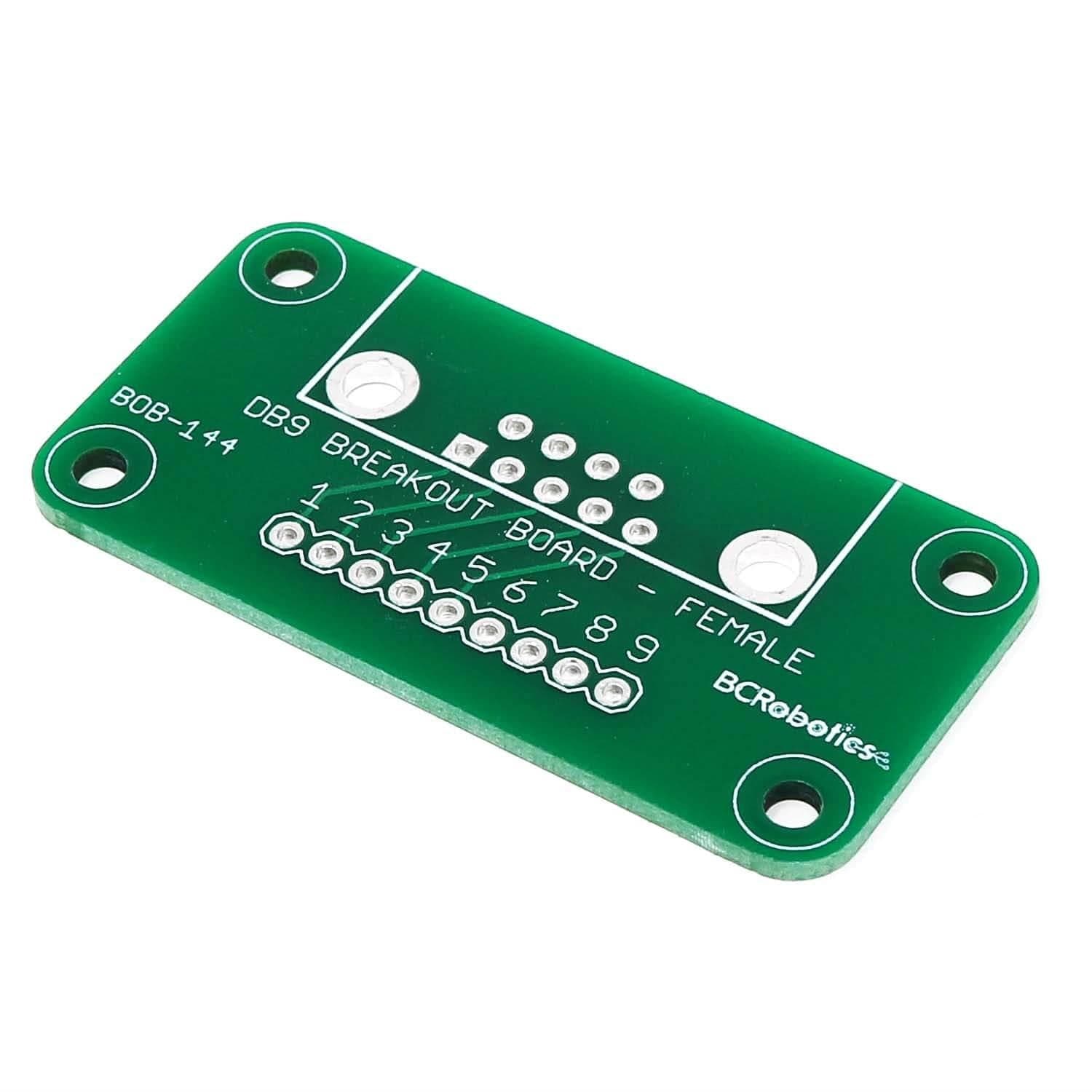 DB9 Breakout Board PCB - Female by BCRobotics - The Pi Hut
