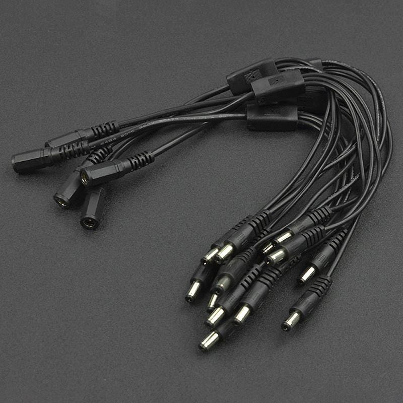 DC Barrel Jack Splitter Cables (1 Female to 3 Male, 5-pack) by DFRobot - The Pi Hut