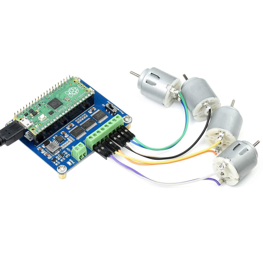 DC Motor Driver Module for Raspberry Pi Pico by Waveshare - The Pi Hut