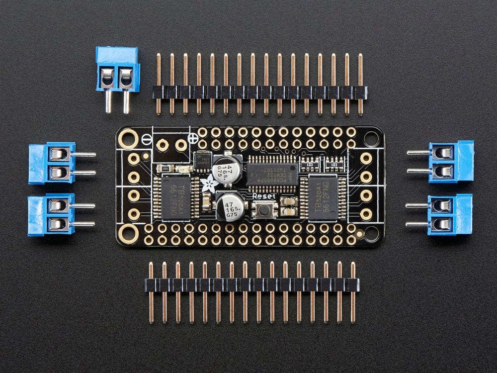 DC Motor + Stepper FeatherWing Add-on For All Feather Boards - The Pi Hut