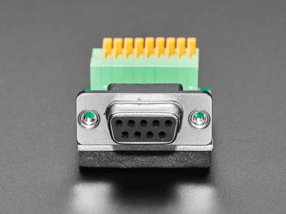 DE-9 (DB-9) Female Socket to Terminal Spring Block Adapter by The Pi Hut - The Pi Hut