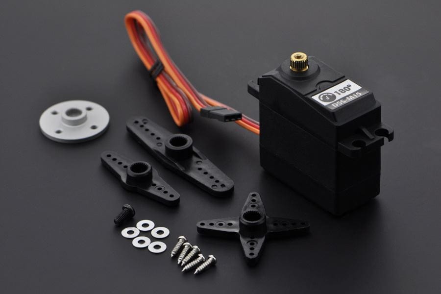 DF Metal Geared 15Kg Standard Servo 180° (DSS-M15) by DFRobot - The Pi Hut