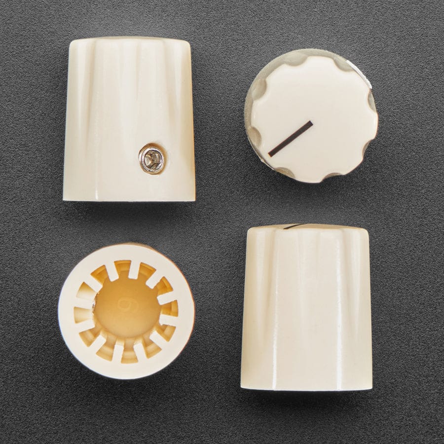 Cream Micro Potentiometer Knob - 4 pack by The Pi Hut - The Pi Hut