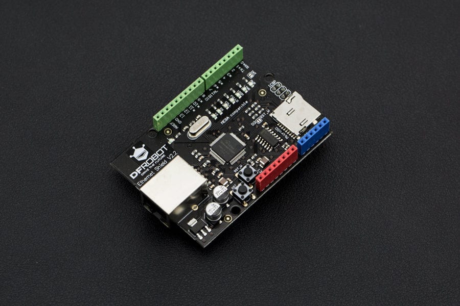 DFRduino Ethernet Shield V2.1 (Support Mega and Micro SD) by DFRobot - The Pi Hut