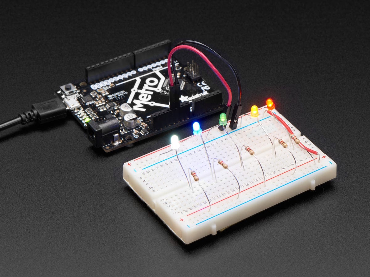 Diffused 3mm LED Pack - 5 LEDs each in 5 Colors - 25 Pack by The Pi Hut - The Pi Hut